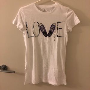 Converse white LOVE tee